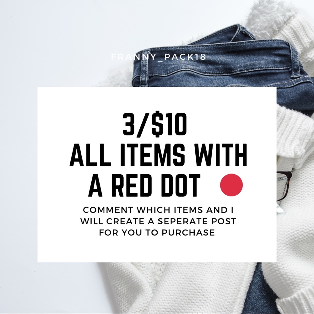 🔴3/$10 Posts with 🔴. More items to come!